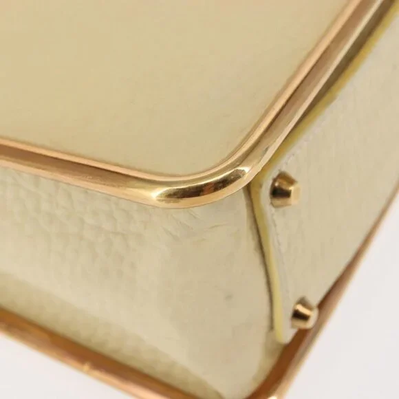 Authentic Chloe Sally Shoulder Bag Leather Beige Gold